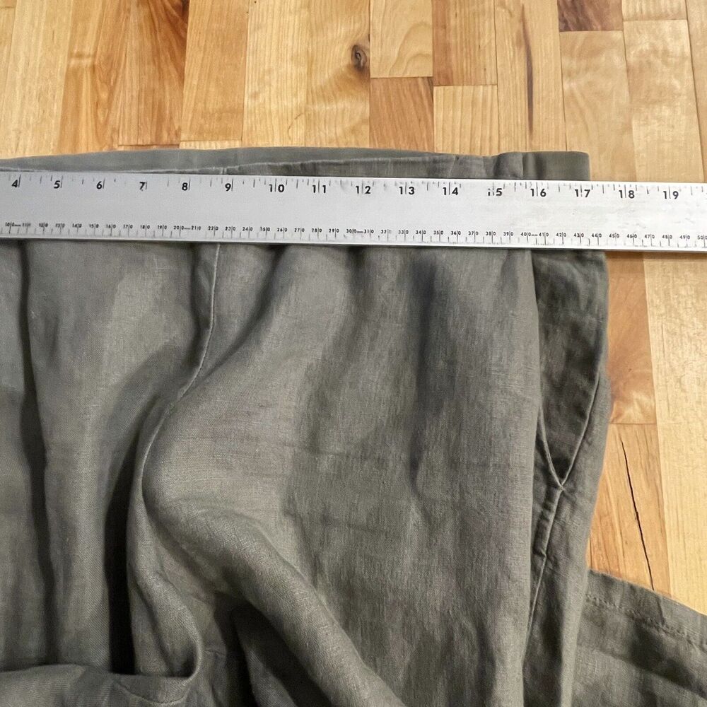 J Jill Love Linen Pants Wide Leg Ankle Crop Lagenlook Boho Minimalist‎ Womens M - Picture 6 of 10